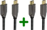 ADEQWAT Câble HDMI x2 HDMI 2.1 droit noir 1M5 