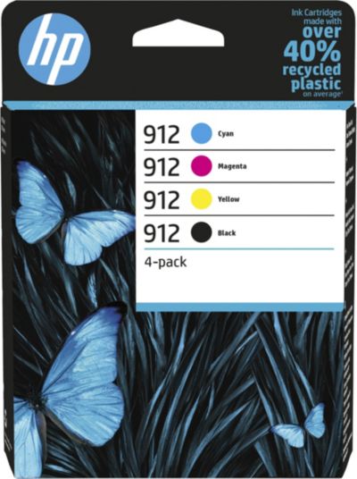 HP 912 noire + 3 couleurs