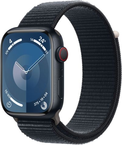 APPLE WATCH 45mm Alu / Minuit Serie 9 Loop Cellular