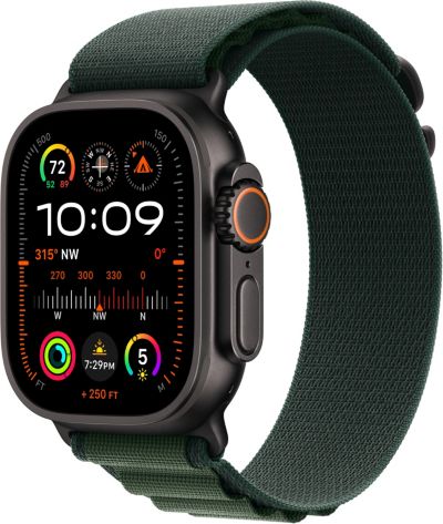 APPLE WATCH Ultra 2 49mm Noir / Vert Loop S Cellular