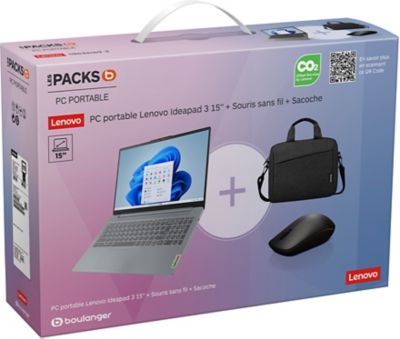 LENOVO Pack IdeaPad Slim 3 15IAN8  15.6''<br>+ Sacoche + Souris