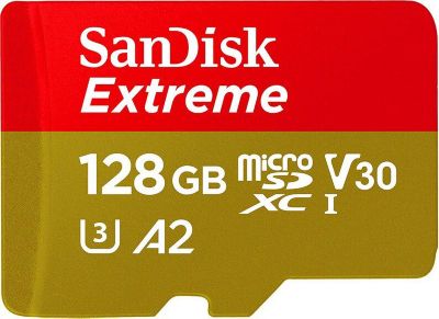 SANDISK 128GO microSD Extreme Plus  + Adaptateur