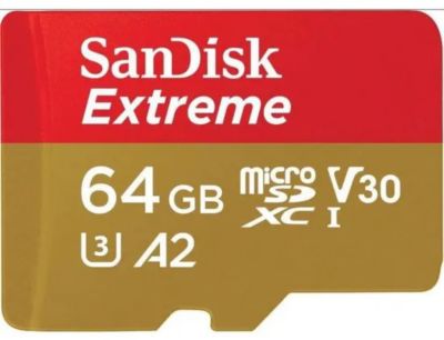 SANDISK 64Go microSD Extreme  Plus  + Adaptateur