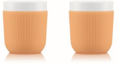 BODUM DOURO 2 tasses porcelaine avec manchon
