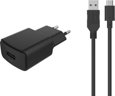 ESSENTIELB USB 2,4A + Cable USB C noir