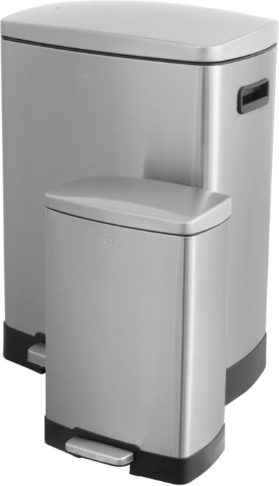 ESSENTIELB 50L et 12L à pédale inox