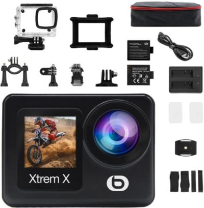 Caméra sport ESSENTIELb Xtrem X 4K double écran<br> + 12 accessoires