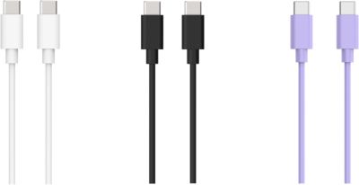 ESSENTIELB pack de 3 cables USB C 1M blanc