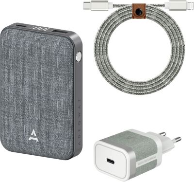 ADEQWAT Powerbank+Chargeur+Cable USB C Lightning