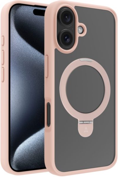 ADEQWAT iPhone 16 magnétique Rose avec support