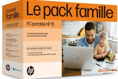 PC portable HP Pack famille + Housse + Microsoft 365