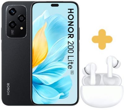 HONOR Pack 200 Lite 6,7'' 256Go Noir + Earbuds X5