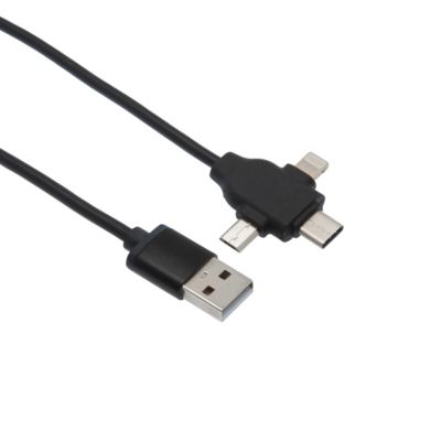  3 en 1 USB C/Micro usb/Ligthning 1M50