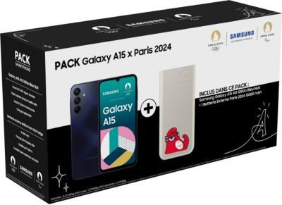 SAMSUNG Pack Galaxy A15 128Go Noir + powerbank