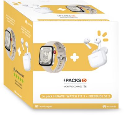 HUAWEI Pack Watch Fit3 Crème+Freebuds SE 2Blanc