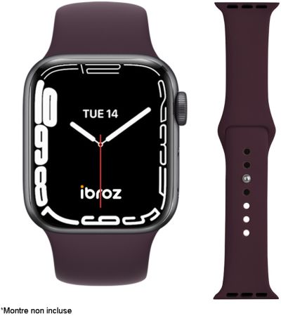 IBROZ Apple Watch Silicone 42/44/45mm bordeaux