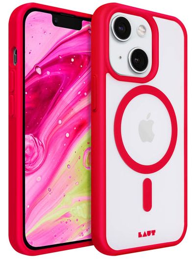 LAUT iPhone 14Plus MagSafe transparent/Rouge