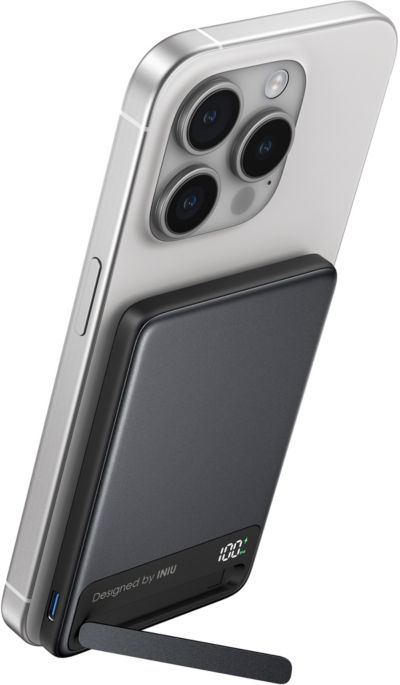 INIU 5 000 mAh MagPro slim noir