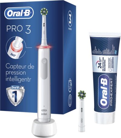 ORAL B Pro 3800 Cross Action Blanche