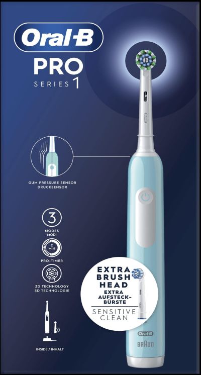 ORAL-B Pro 1 Bleue Cross Action + 1 Brossette