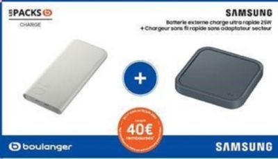 SAMSUNG Batterie externe fast charge + Pad induc