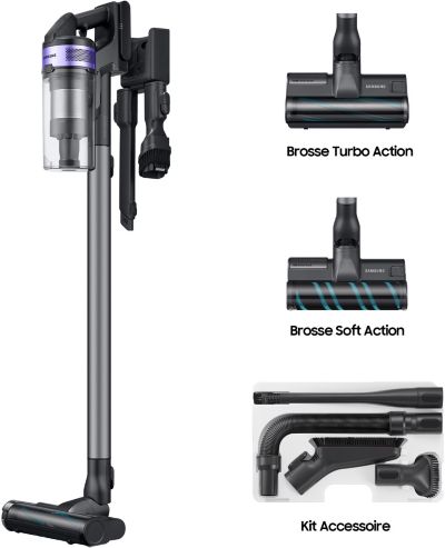 SAMSUNG Jet 75E Turbo + Brosse Soft Action + Kit Accessoires