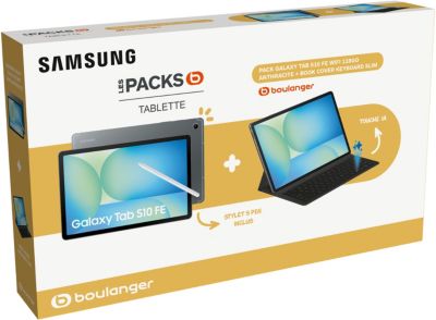 SAMSUNG Pack Galaxy Tab S10 FE 128Go + BookCover Keyboard Slim + S Pen inclus