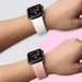 IBROZ Apple Watch SoftTouch 44/45mm blanc+rose