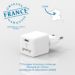 GREEN_E USB C 30W Blanc Origine France Garantie
