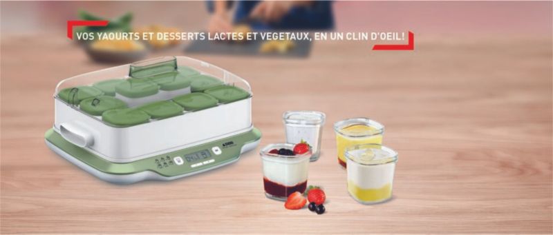 Yaourtière SEB YG661310 Multi Delices Express & végétal 12 pots