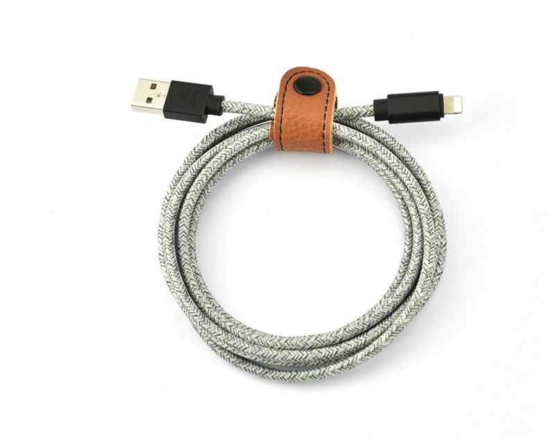 Câble Lightning ADEQWAT vers USB 2m gris certifié Apple