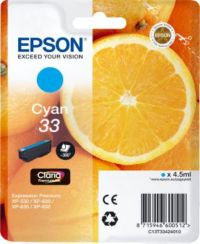 Cartouche d'encre EPSON Originale T3342 Cyan Série Orange - C13T33424010