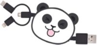 Câble trio YELLO KOKO USB vers USB-C/Micro/Ligthning 1M Panda