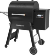 Barbecue pellet TRAEGER Ironwood 650 noir sur chariot, grille haute 56x26.5 cm, grille basse 56x48 cm
