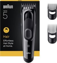Tondeuse cheveux BRAUN HC5530, molette réglable, 17 hauteurs de coupe, précision 3 mm, autonomie 50 mn