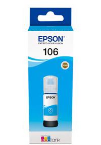 Cartouche d'encre EPSON Bouteille d'Encre Ecotank 106 Cyan Photo - C13T00R240