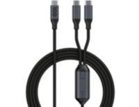 CABLE ESSENTIELB 1.5M 100W 2 en 1 USB-C vers x2 USB-C