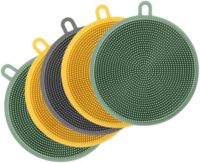 Eponge ESSENTIELB en Silicone x5 - Hygiénique et Réutilisable, Nettoyage Multi-usages, Surfaces et Anti-rayures
