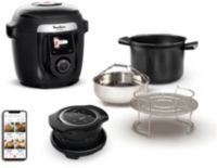 Cookeo MOULINEX YY5449FB noir connecté 6 L, 9 modes de cuisson + extra crisp, 150 recettes