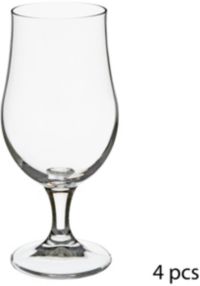 Verre SECRET DE GOURMET 4 verres à bière sur pied 25cl