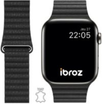 Bracelet IBROZ Apple Watch Cuir Loop 42/44/45mm noir