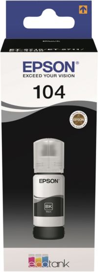 Cartouche d'encre EPSON Bouteille d'Encre Ecotank 104 Noire - C13T00P140