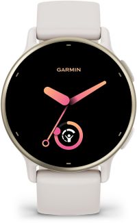 Montre sport GARMIN Vivoactive 5 Forme et santé GPS AMOLED Ivoire / bracelet silicone