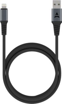 Câble Lightning ADEQWAT vers USB 3M renforcé certifié Apple Noir
