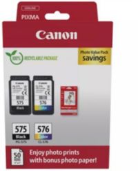 Cartouche d'encre CANON Pack de 2 Originales PG-575 Noir et CL-576 Couleur - 5889C004