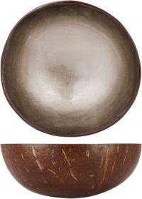 Bol NOYA coco feuille d'argent metallique