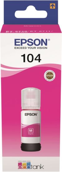 Cartouche d'encre EPSON Bouteille d'Encre Ecotank 104 Magenta - C13T00P340