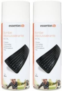 Bombe dépoussiérante ESSENTIELB Lot 2 bombes 400ml multi-usage