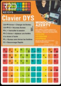 Sticker clavier R2DTOOLDYS Dyslexique Windows