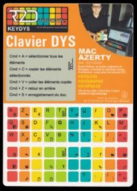 Sticker clavier R2DTOOLDYS Dyslexique Mac